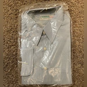 Vintage Oswal Club Men’s Stripped Button Up Dress Shirt- size 40